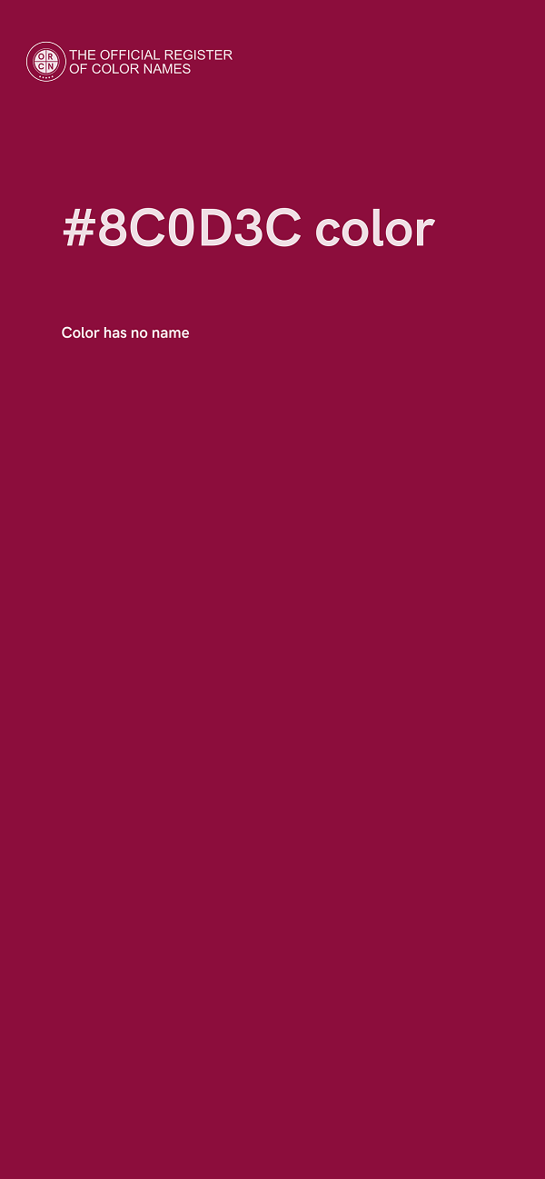 #8C0D3C color image