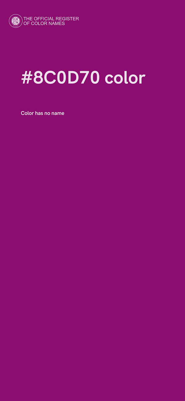 #8C0D70 color image