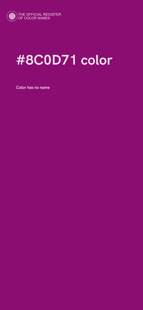 #8C0D71 color image