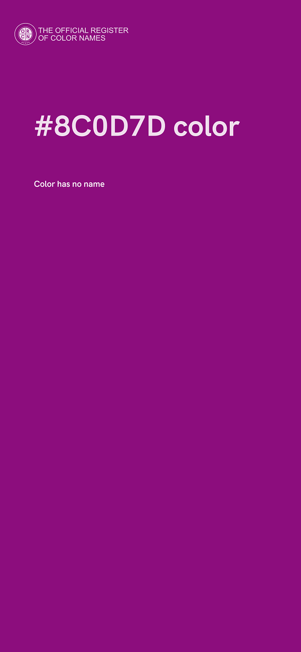 #8C0D7D color image