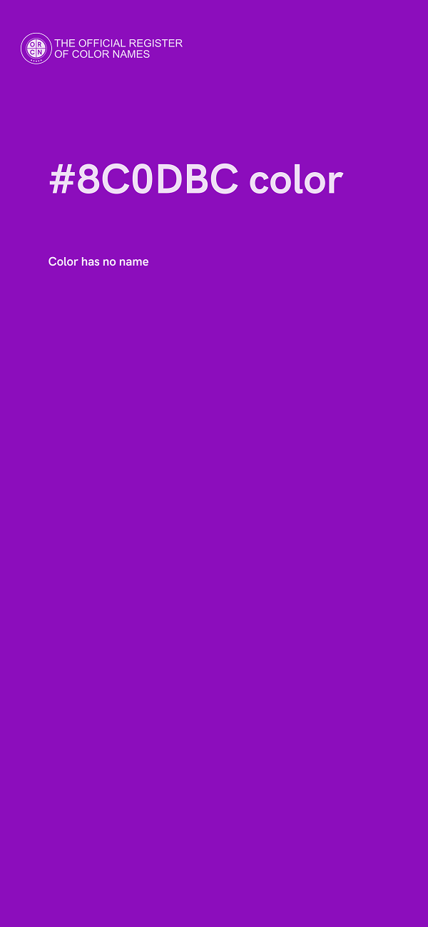 #8C0DBC color image