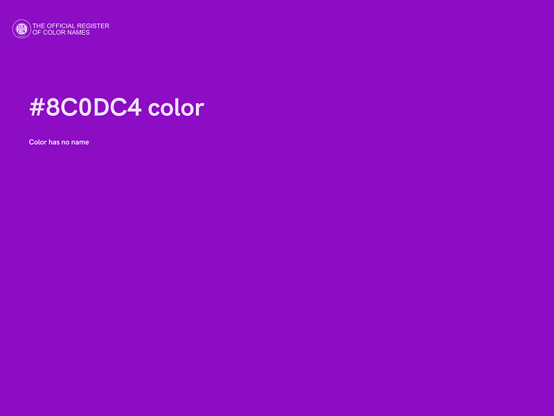 #8C0DC4 color image