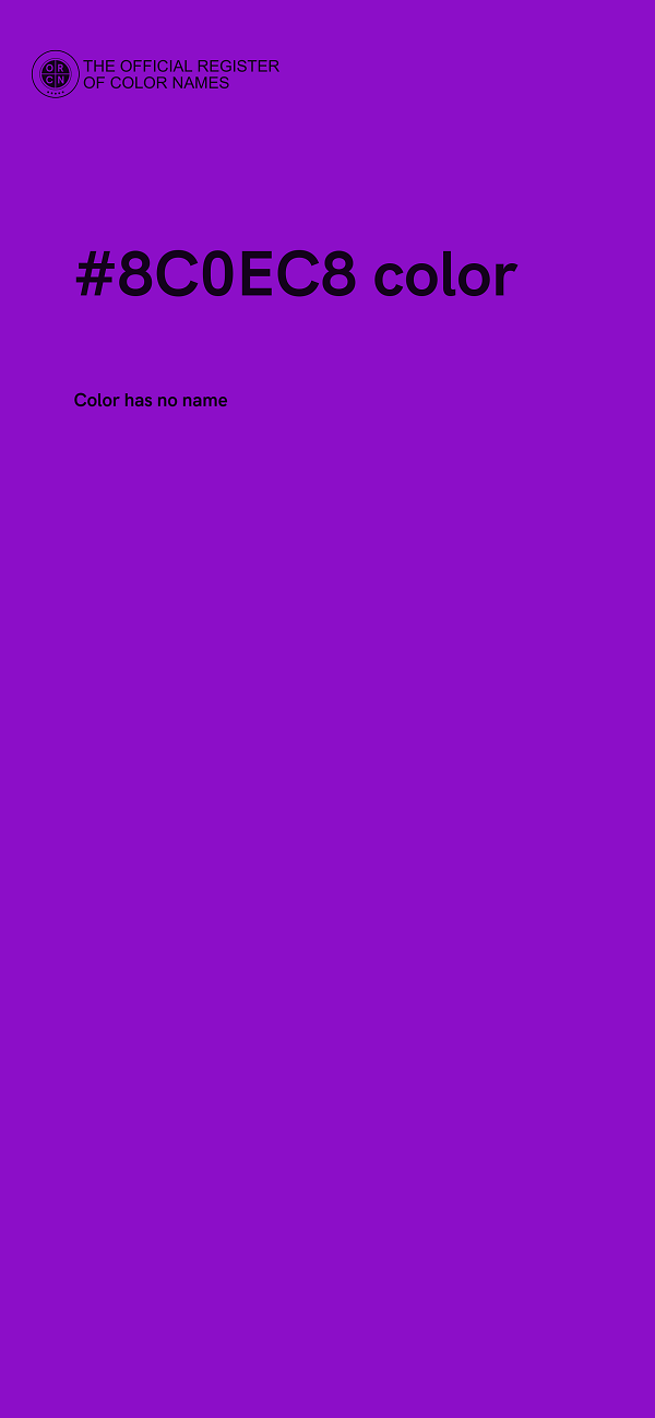 #8C0EC8 color image