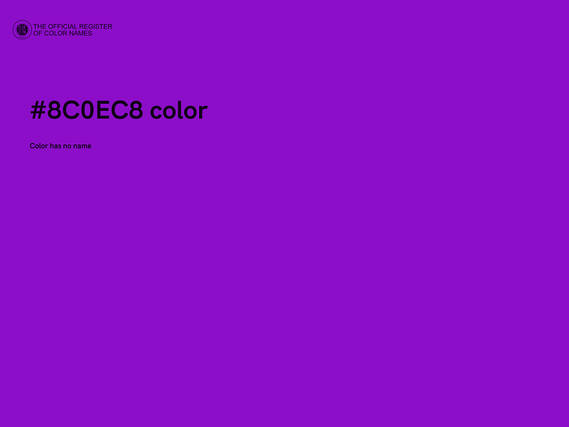 #8C0EC8 color image