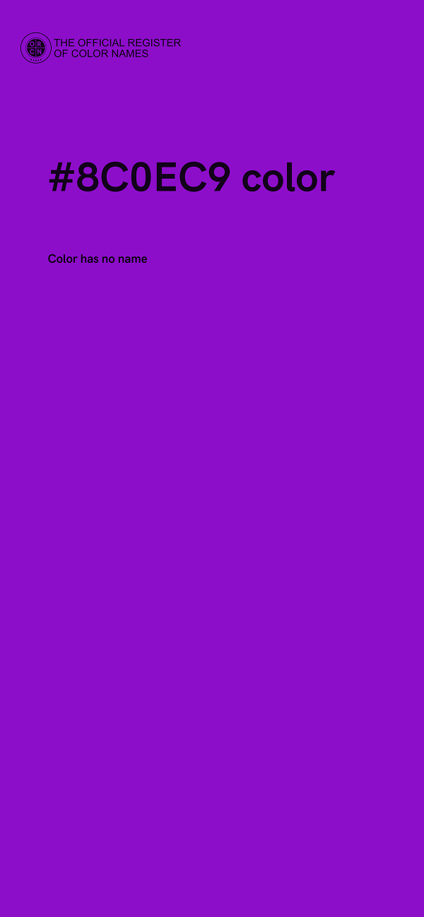 #8C0EC9 color image
