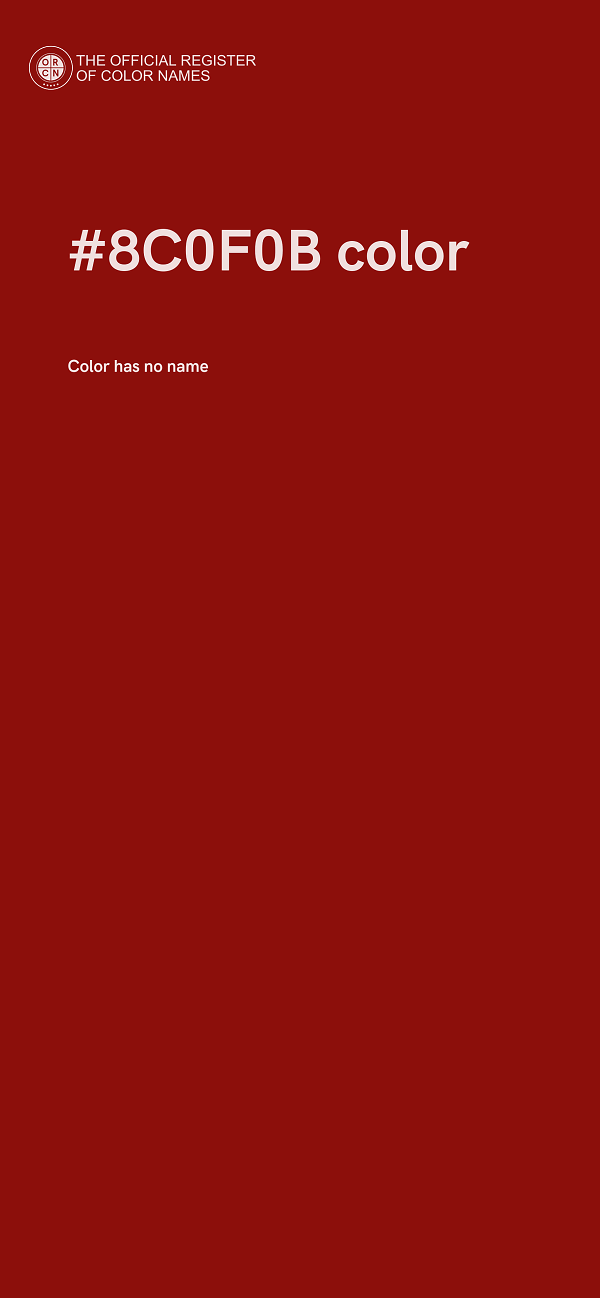 #8C0F0B color image