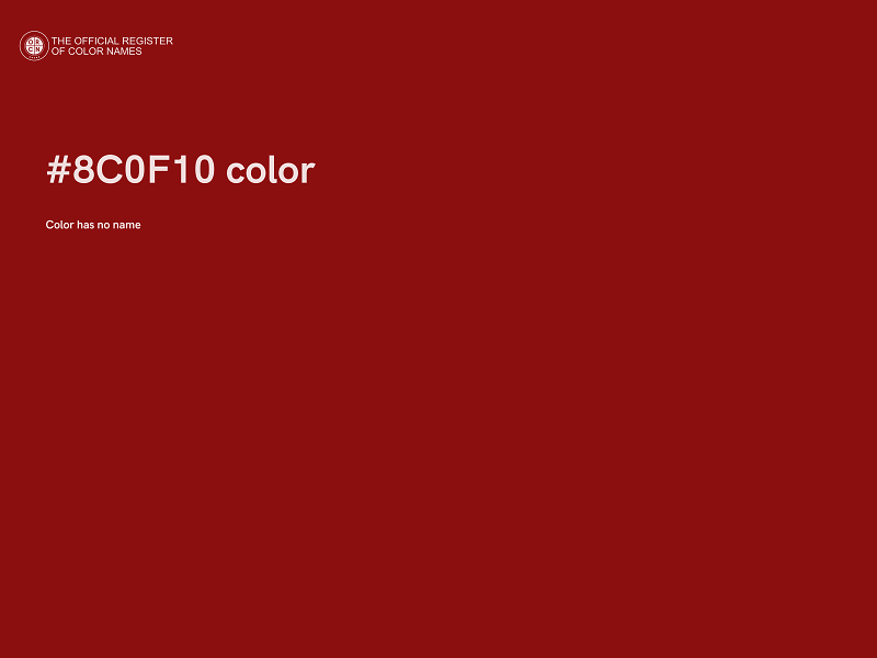 #8C0F10 color image