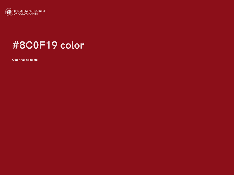 #8C0F19 color image