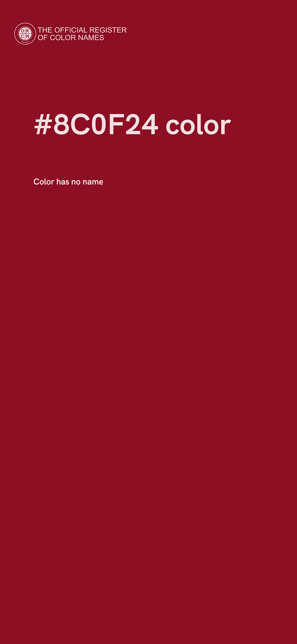 #8C0F24 color image