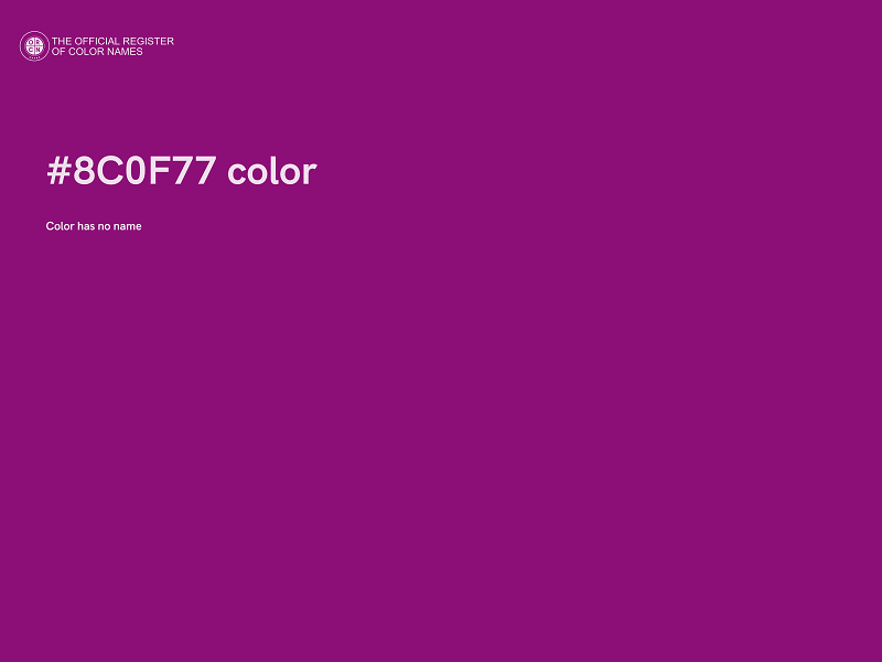 #8C0F77 color image