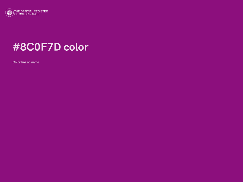 #8C0F7D color image