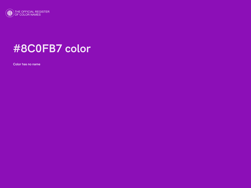 #8C0FB7 color image