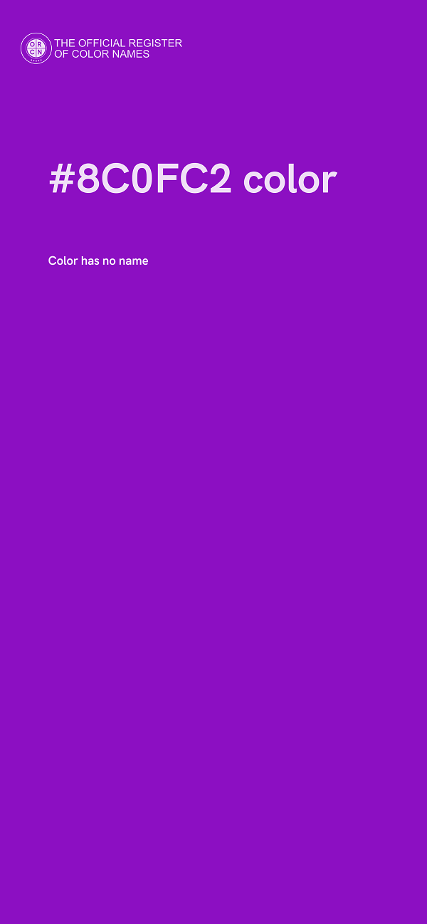 #8C0FC2 color image