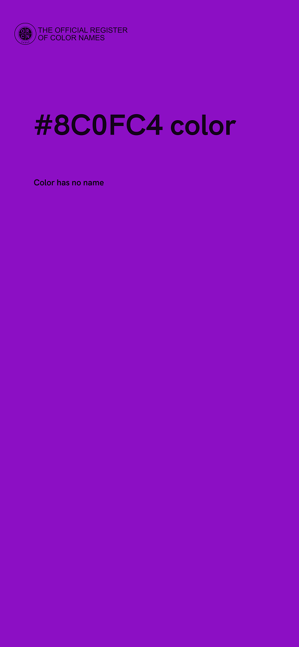 #8C0FC4 color image