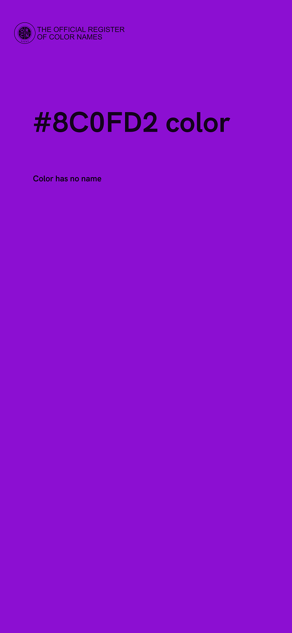 #8C0FD2 color image