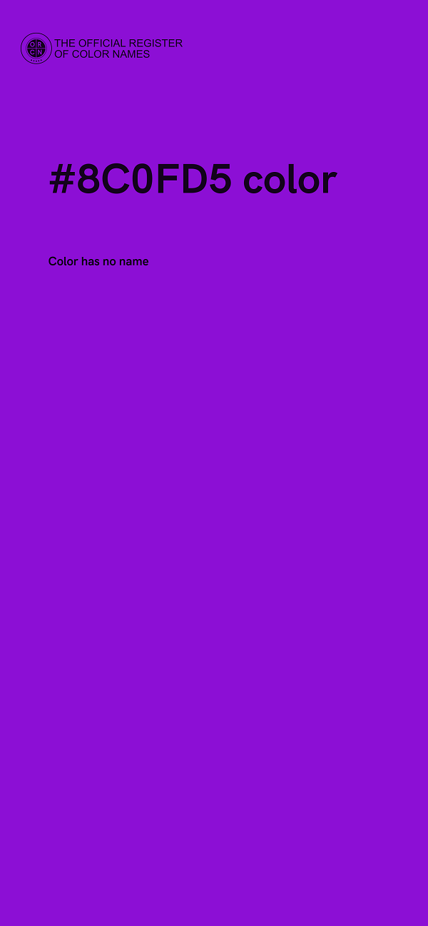 #8C0FD5 color image