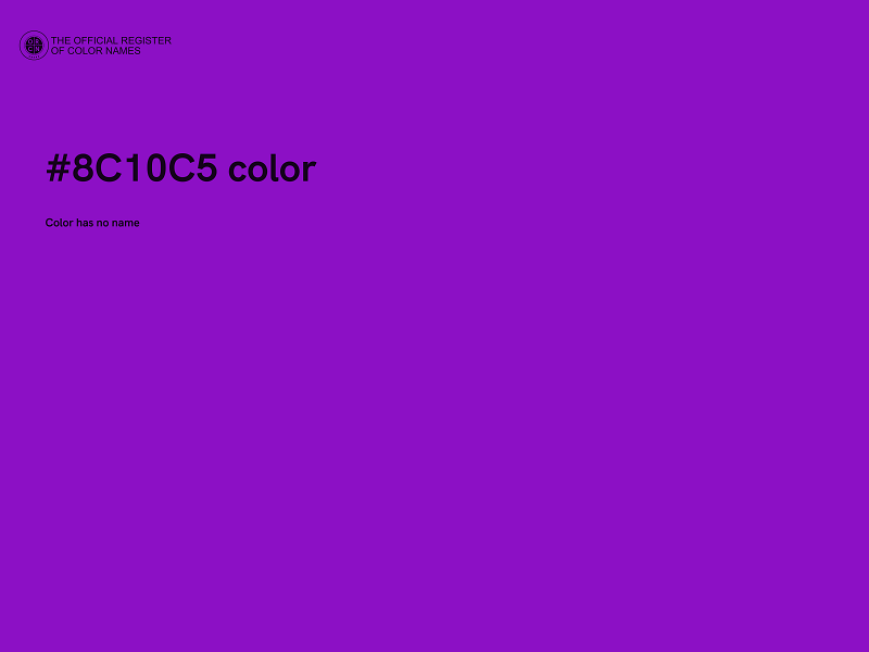 #8C10C5 color image
