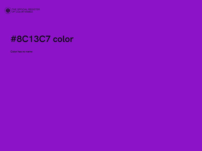 #8C13C7 color image