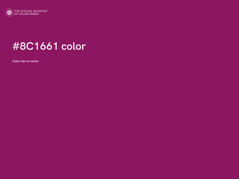 #8C1661 color image