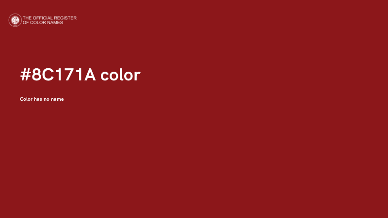 #8C171A color image