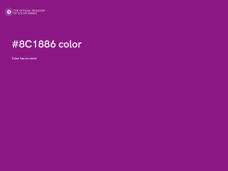 #8C1886 color image