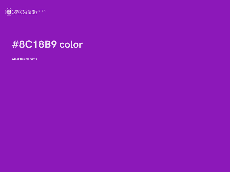 #8C18B9 color image