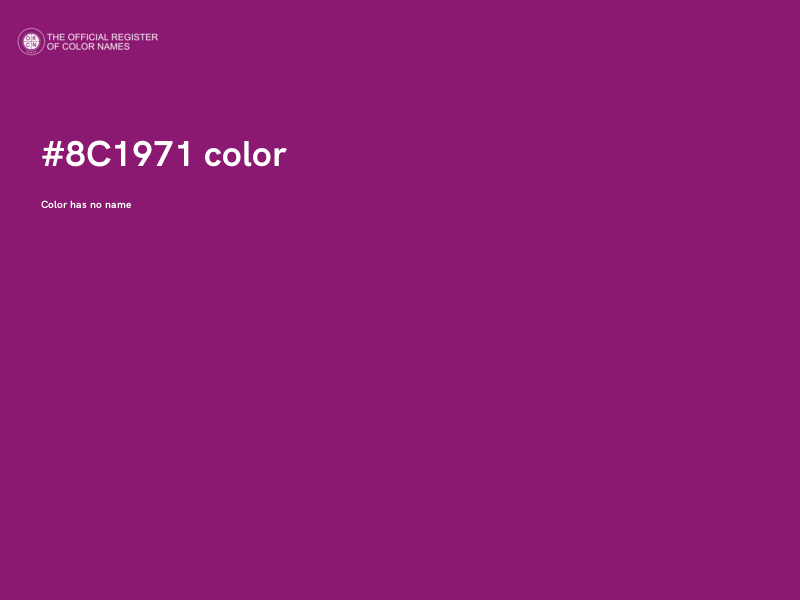 #8C1971 color image