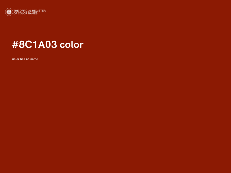 #8C1A03 color image