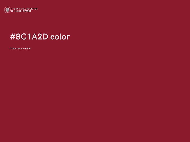 #8C1A2D color image