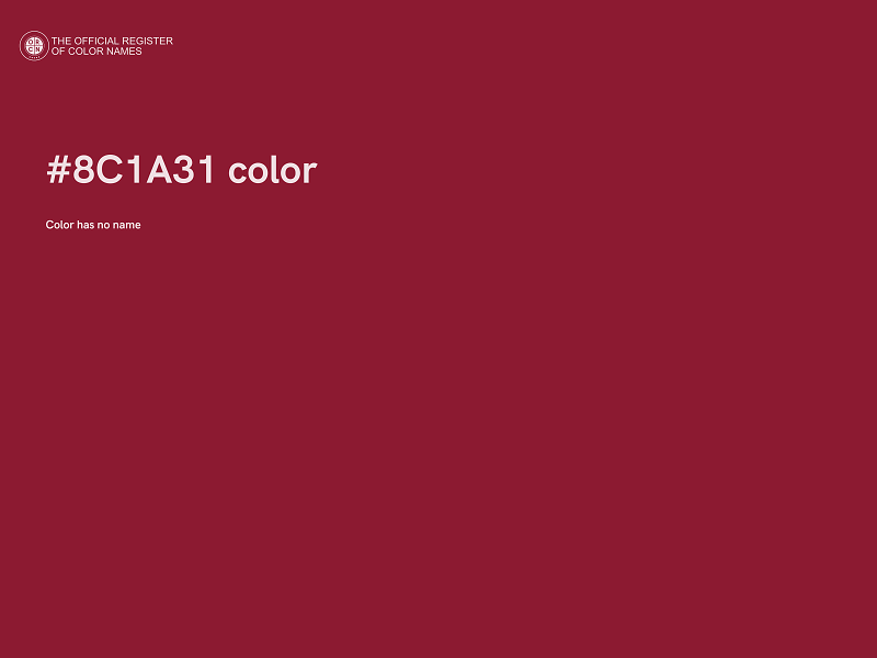 #8C1A31 color image