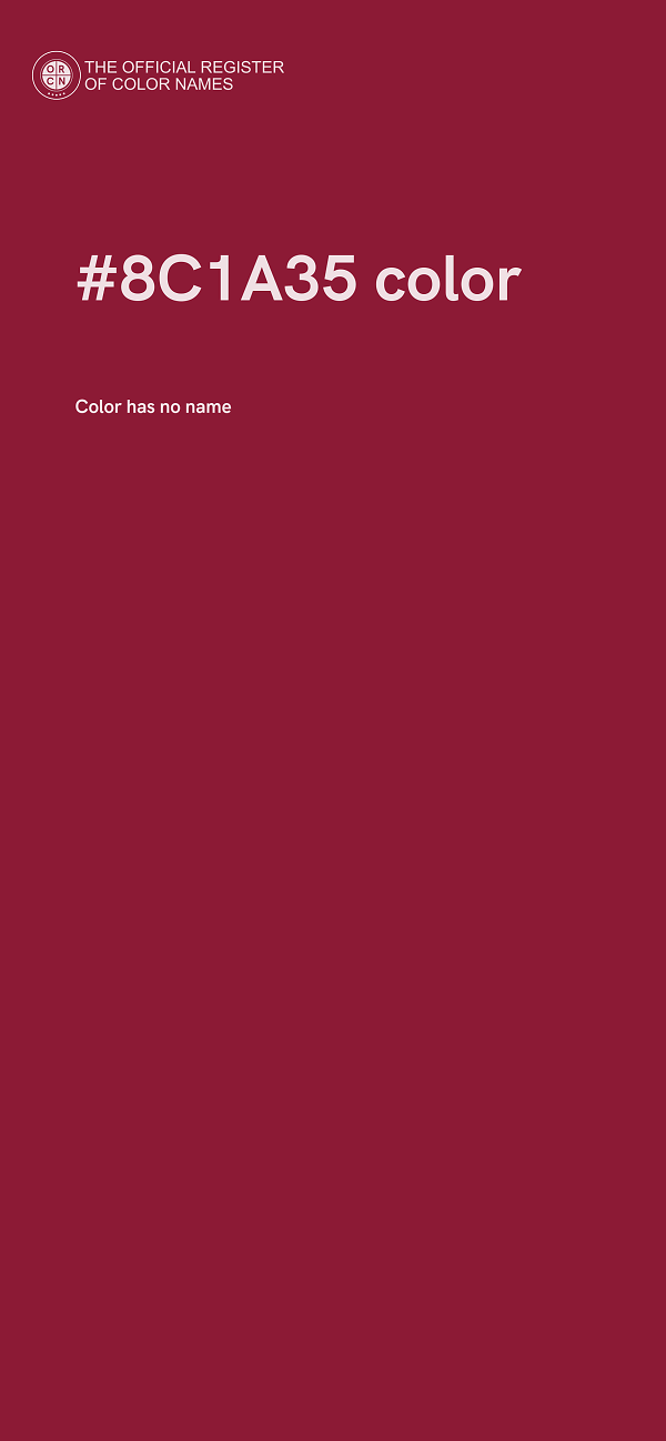 #8C1A35 color image