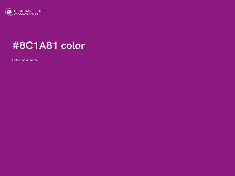 #8C1A81 color image