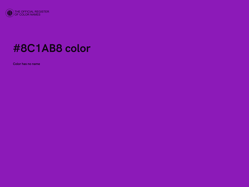 #8C1AB8 color image