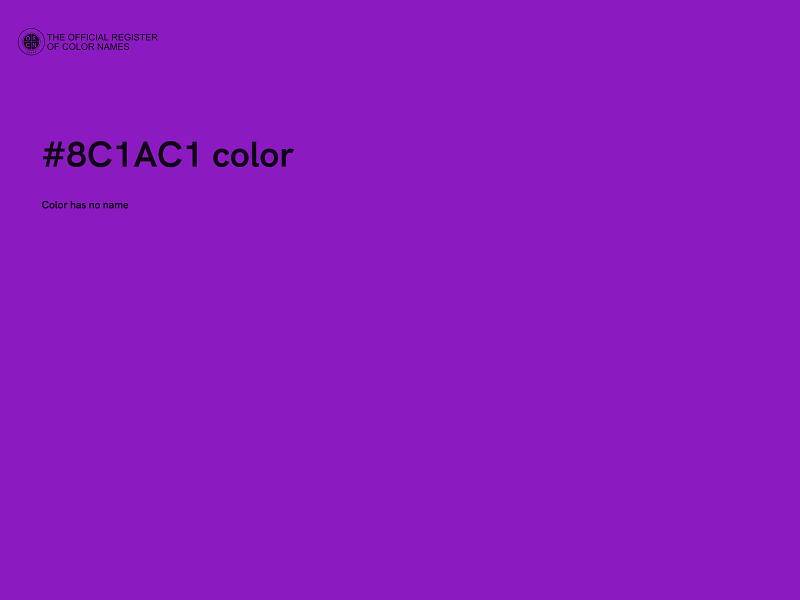 #8C1AC1 color image