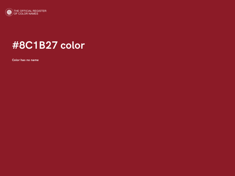 #8C1B27 color image