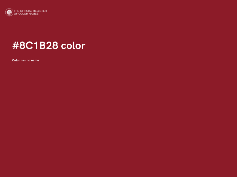 #8C1B28 color image