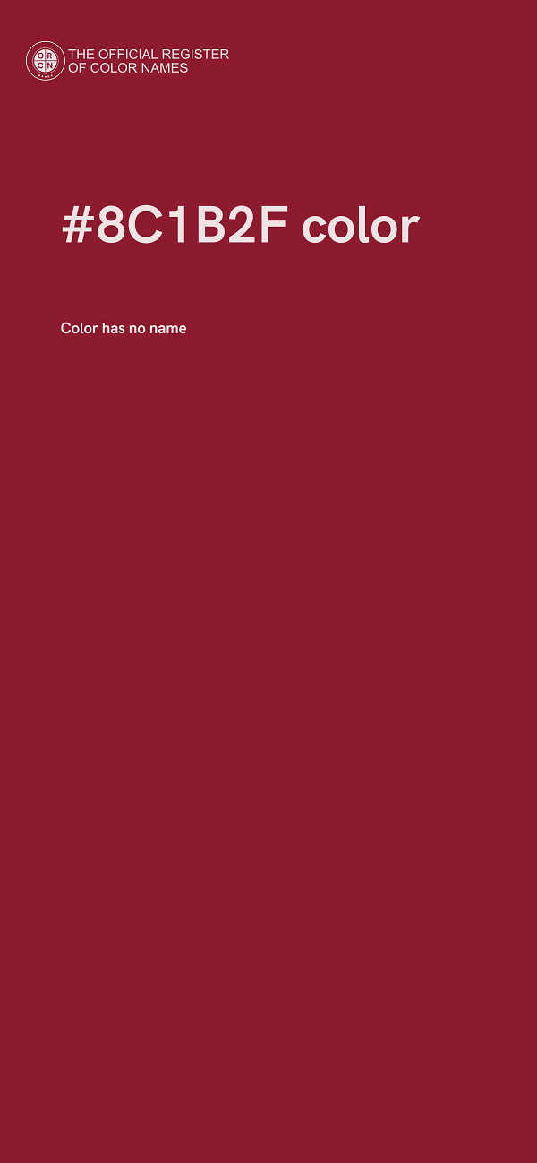 #8C1B2F color image