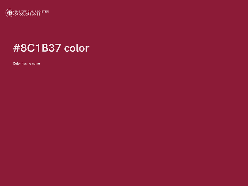 #8C1B37 color image