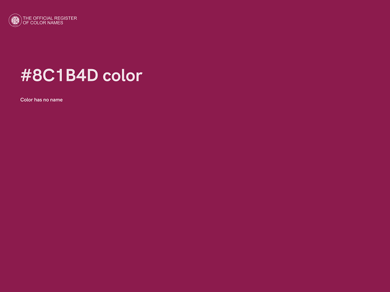 #8C1B4D color image