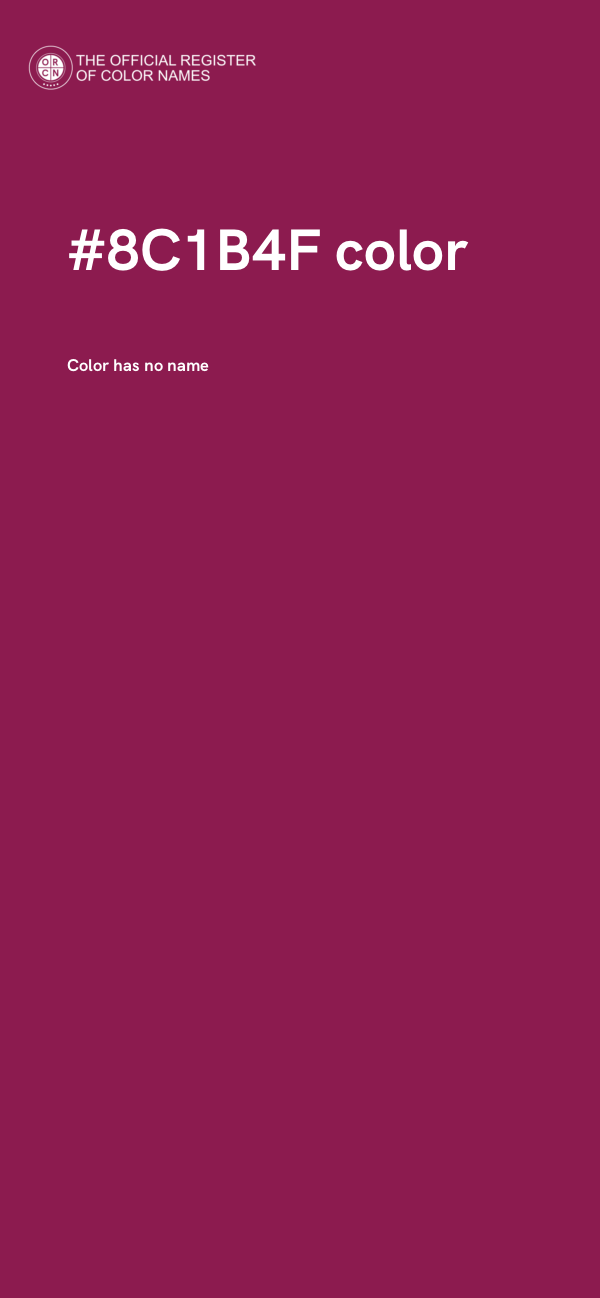 #8C1B4F color image