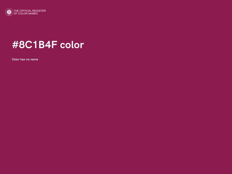 #8C1B4F color image