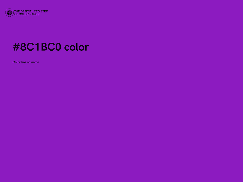 #8C1BC0 color image