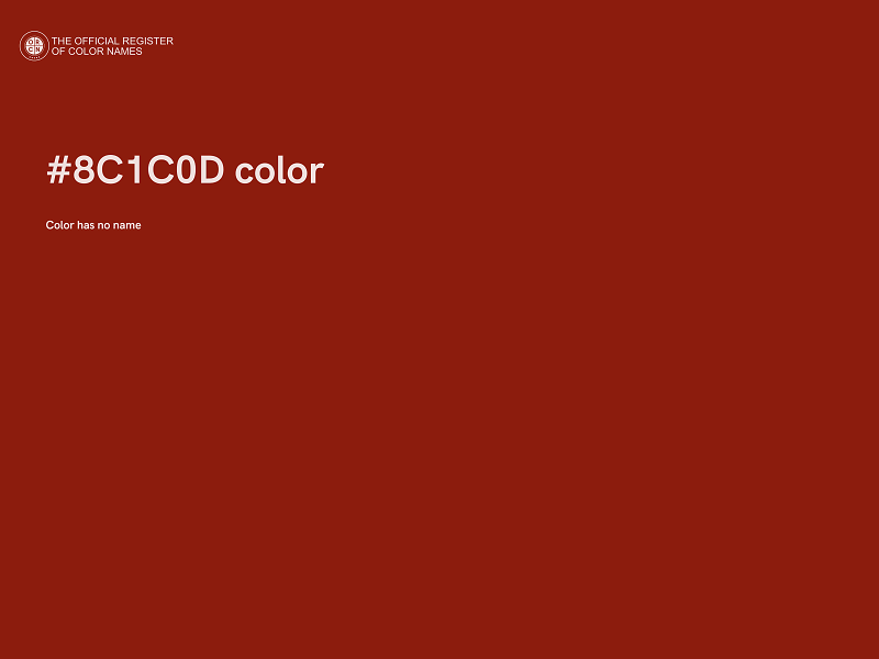 #8C1C0D color image