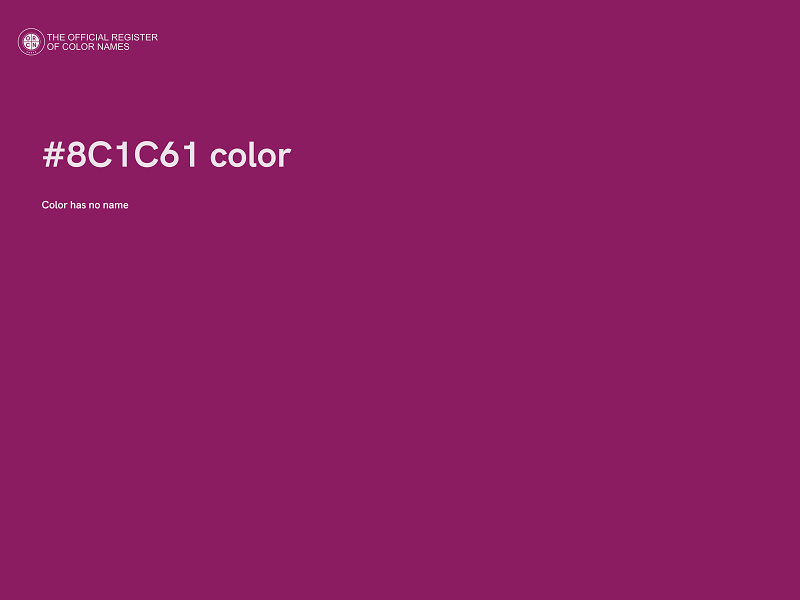 #8C1C61 color image
