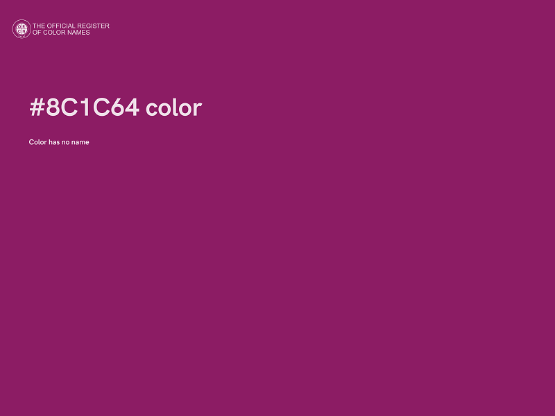 #8C1C64 color image