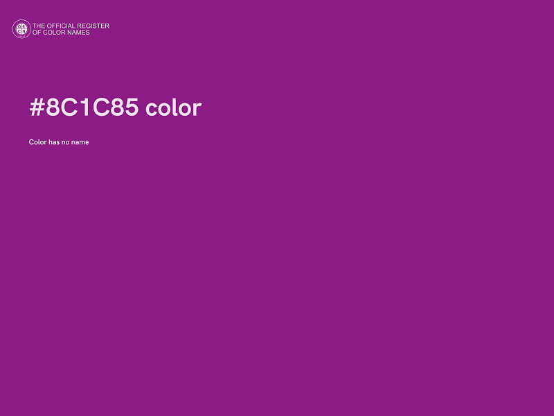 #8C1C85 color image