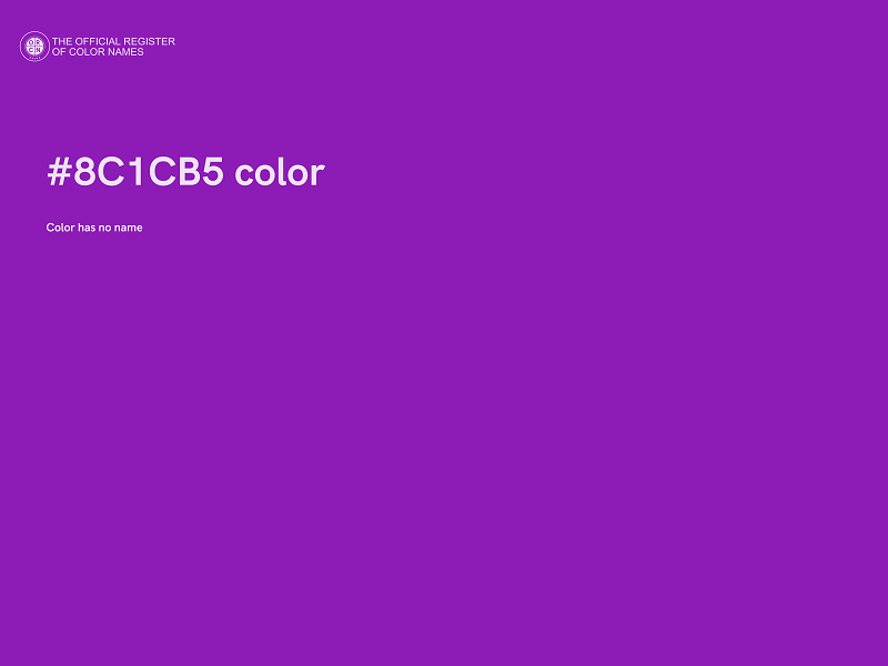 #8C1CB5 color image