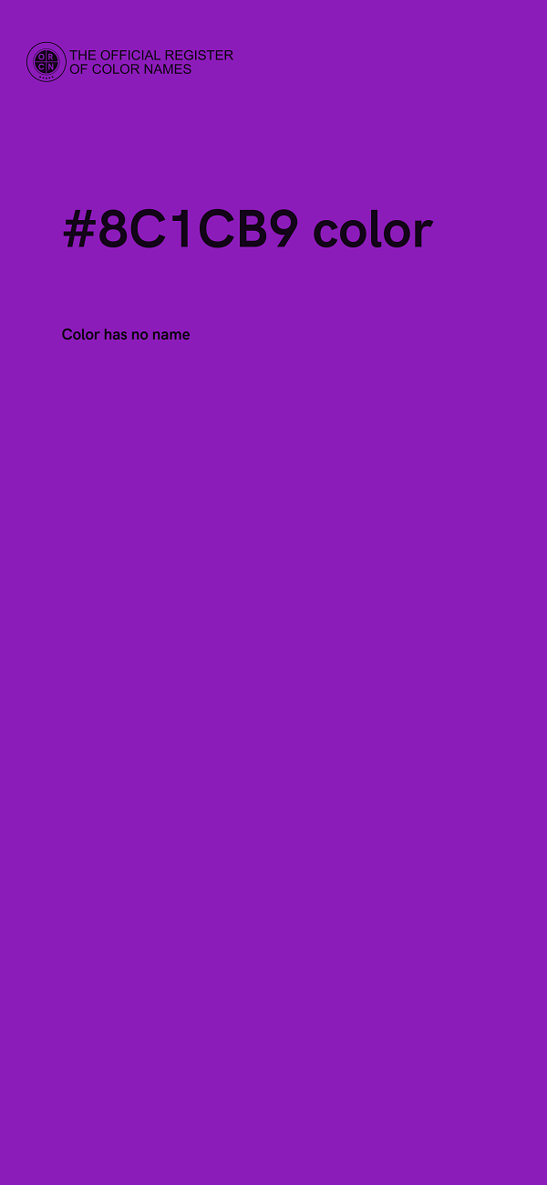 #8C1CB9 color image