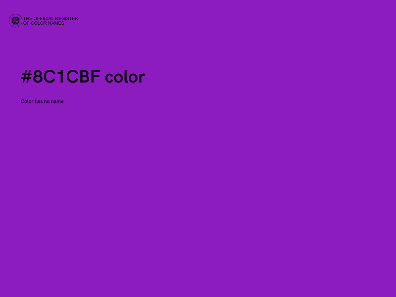 #8C1CBF color image