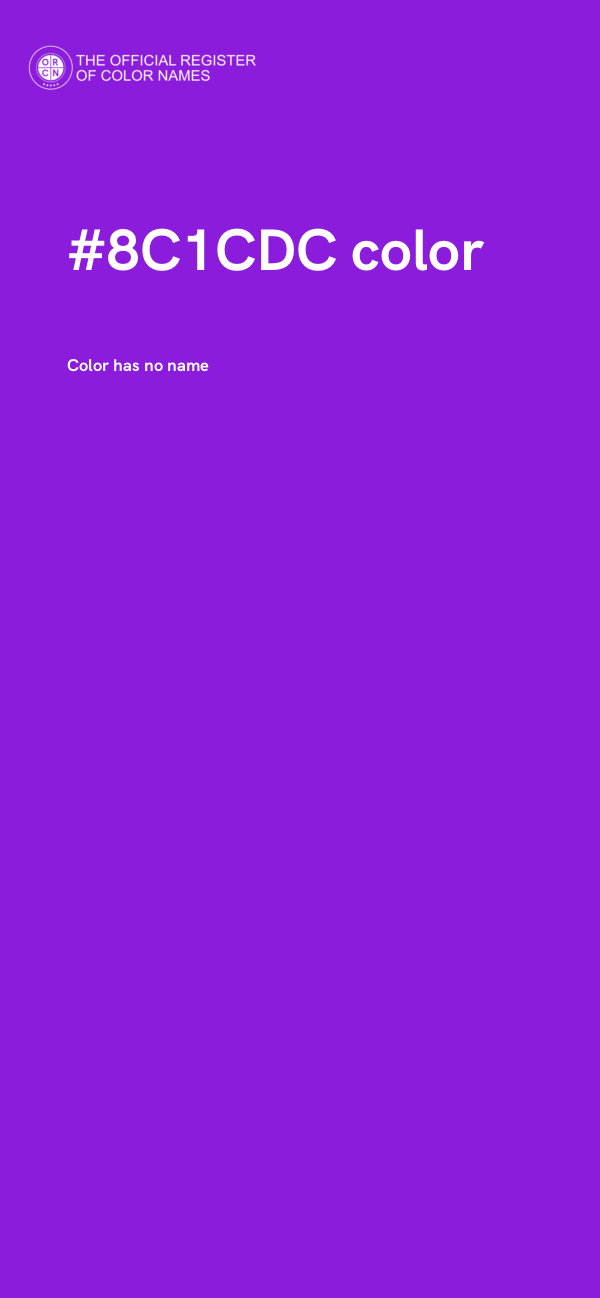 #8C1CDC color image
